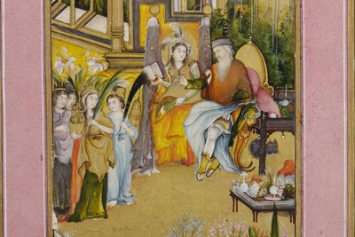 Detail (Solomon and the Queen of Sheba) by Mir Kalan Khan